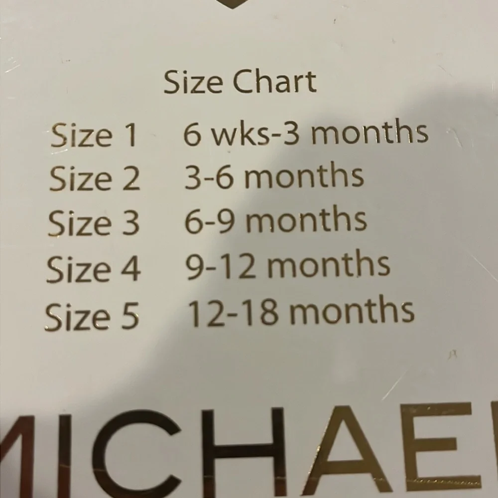 Michael Kors Baby Ivy Mist Baby Crib Booties Shoes new Infant black gold Girls 2